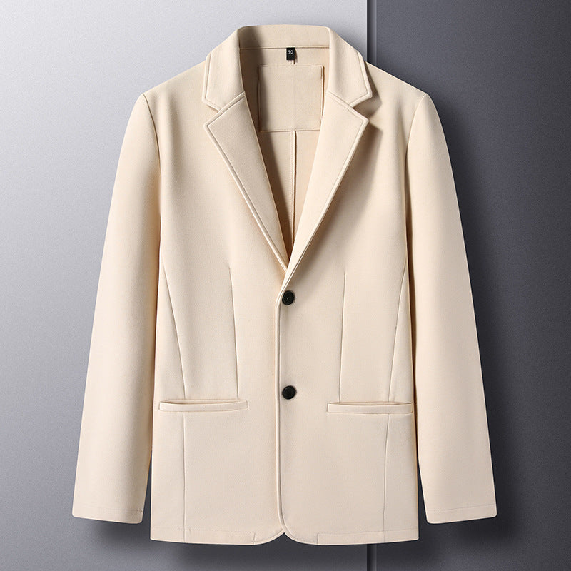 Solid Color Button Men's fashion casual cotton jacket