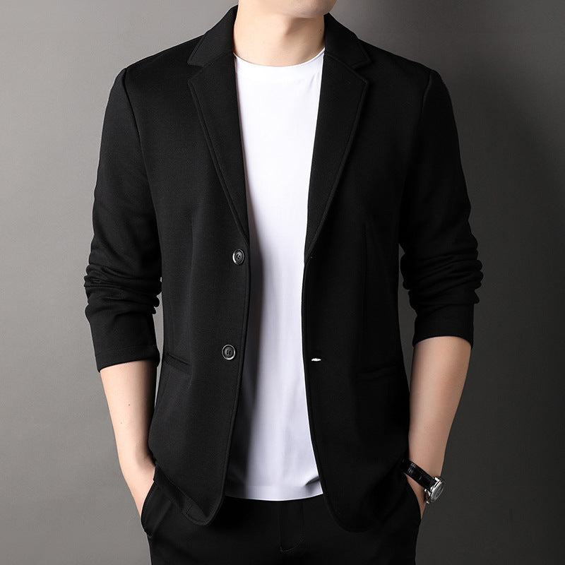 Solid Color Button Men's fashion casual cotton jacket